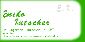 eniko kutscher business card